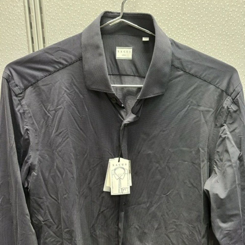 Xacus Men's Button Down Shirt Soft Jersey Made in Italy NWT